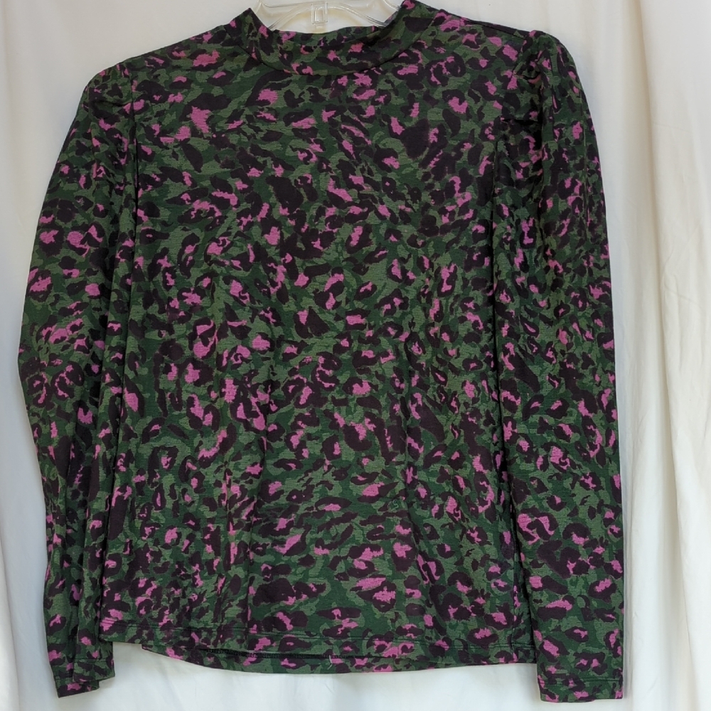 Women's Long Sleeve Camo/Leopard Print Top